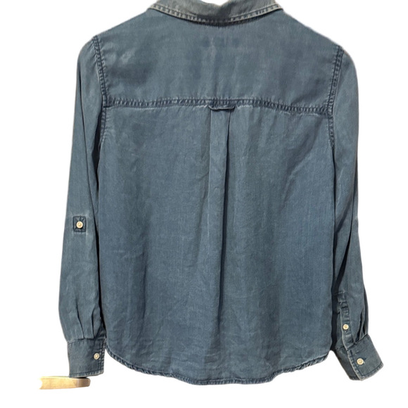 Banana Republic Dillon Classic Fit Blue Button-Down Shirt Size S Petite - Picture 4 of 4